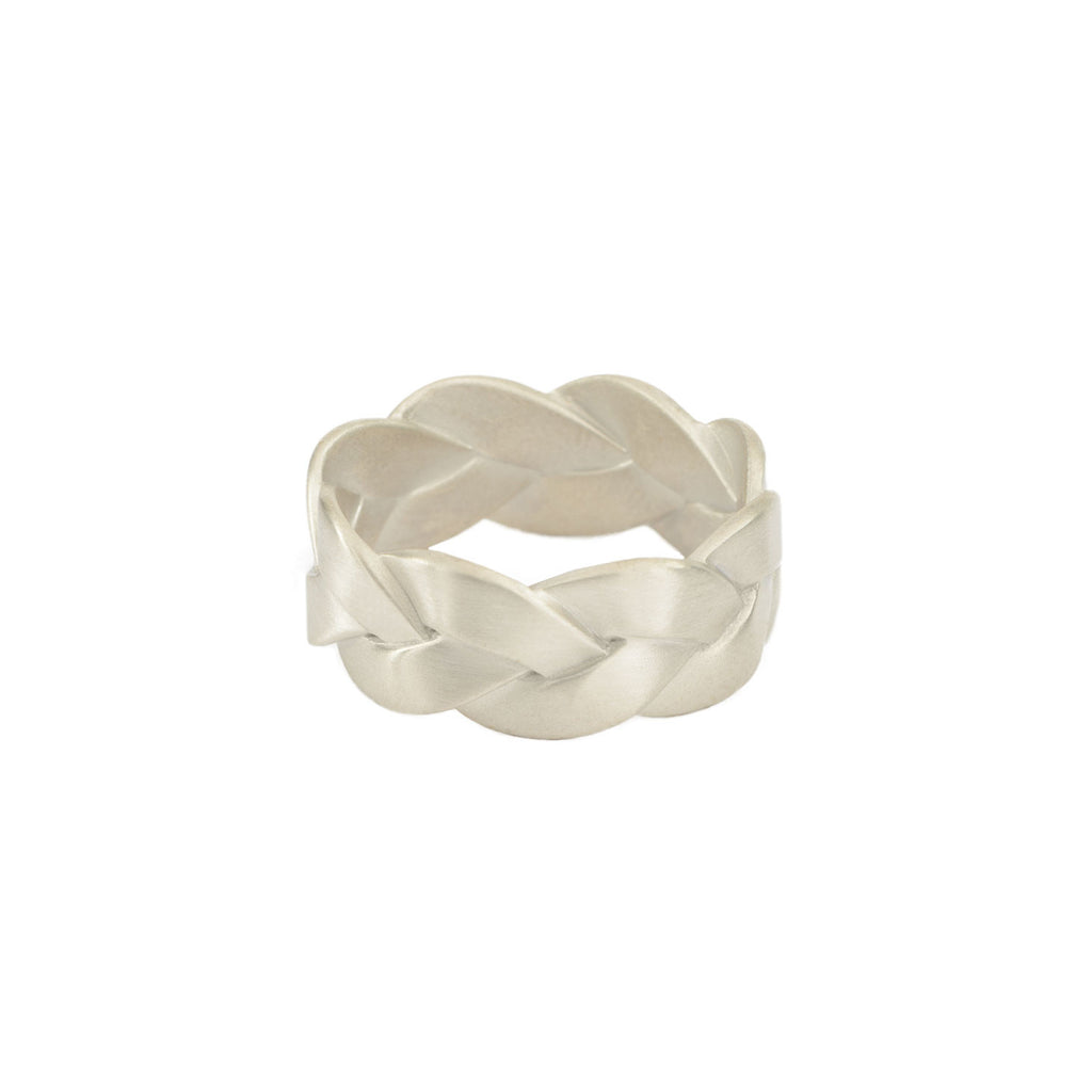 Ampio Plait Ring in Sterling Silver Matte