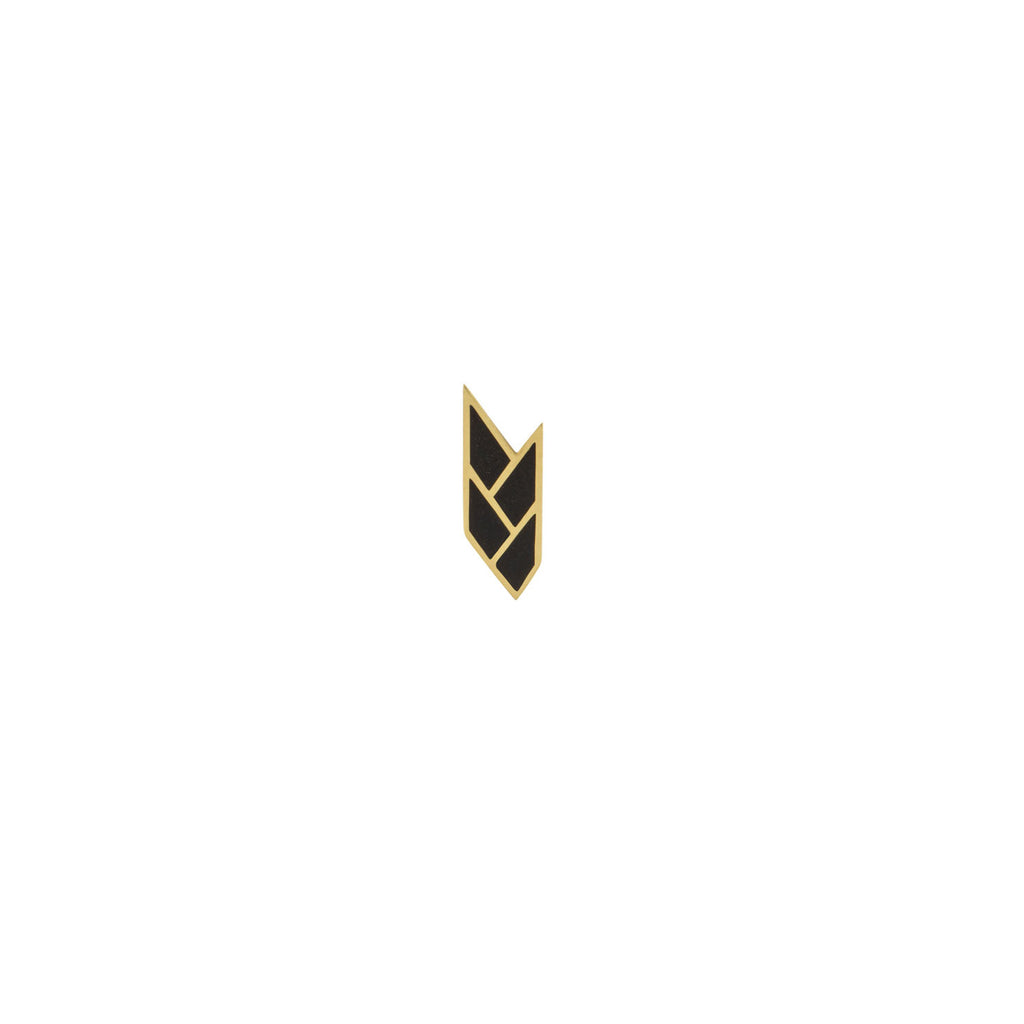 Single Osiris Stud 18K Gold in Black