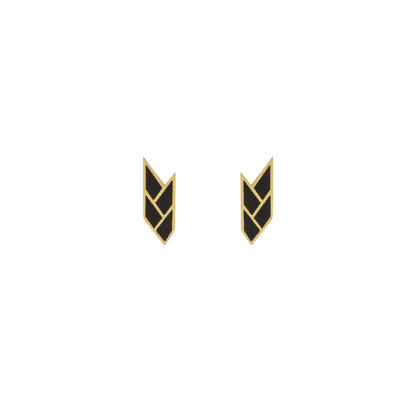 Osiris Stud 18K Gold in Black
