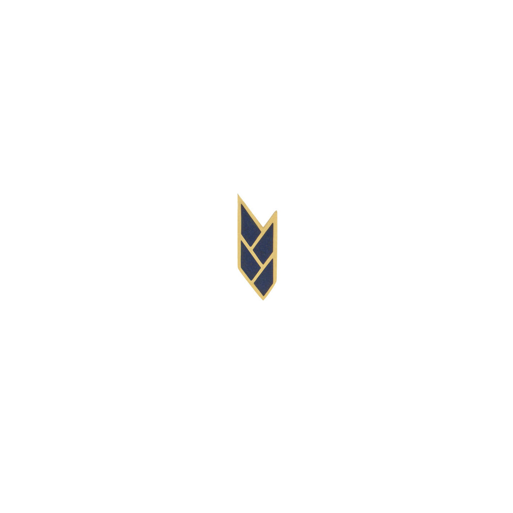 Osiris Stud Single 18K Gold in Egyptian Blue