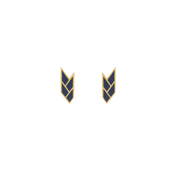 Osiris Stud 18K Gold in Egyptian Blue