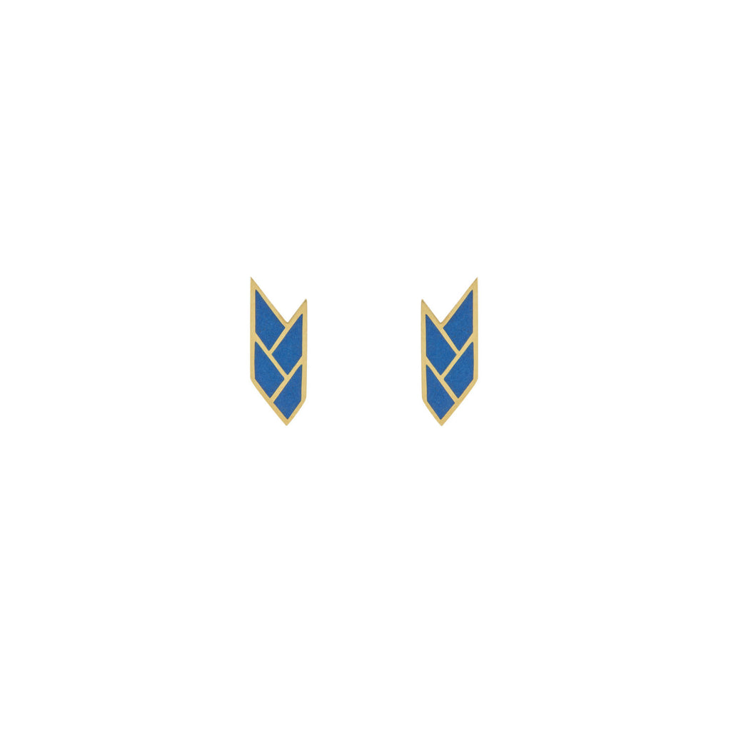 Osiris Stud 18K Gold in Lapis