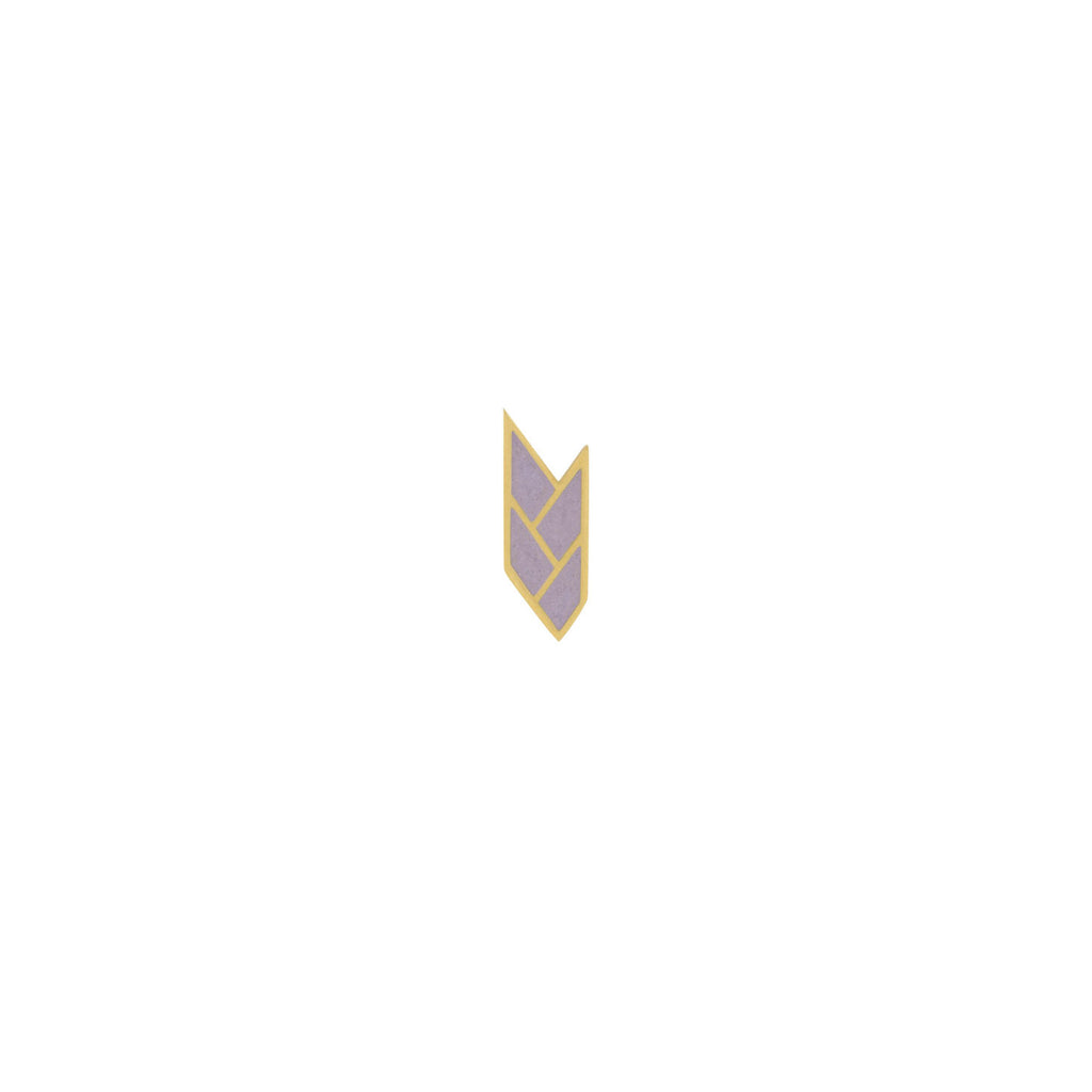 Osiris Stud Single 18K Gold in Mauve