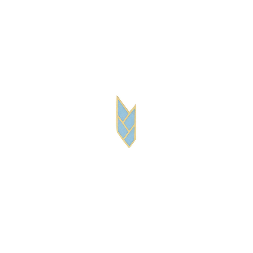 Osiris Stud Single 18K Gold in Sky