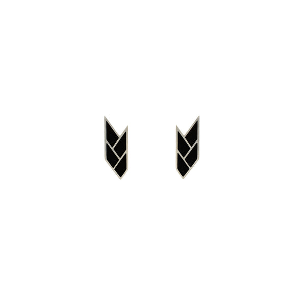Osiris Stud Sterling Silver in Black