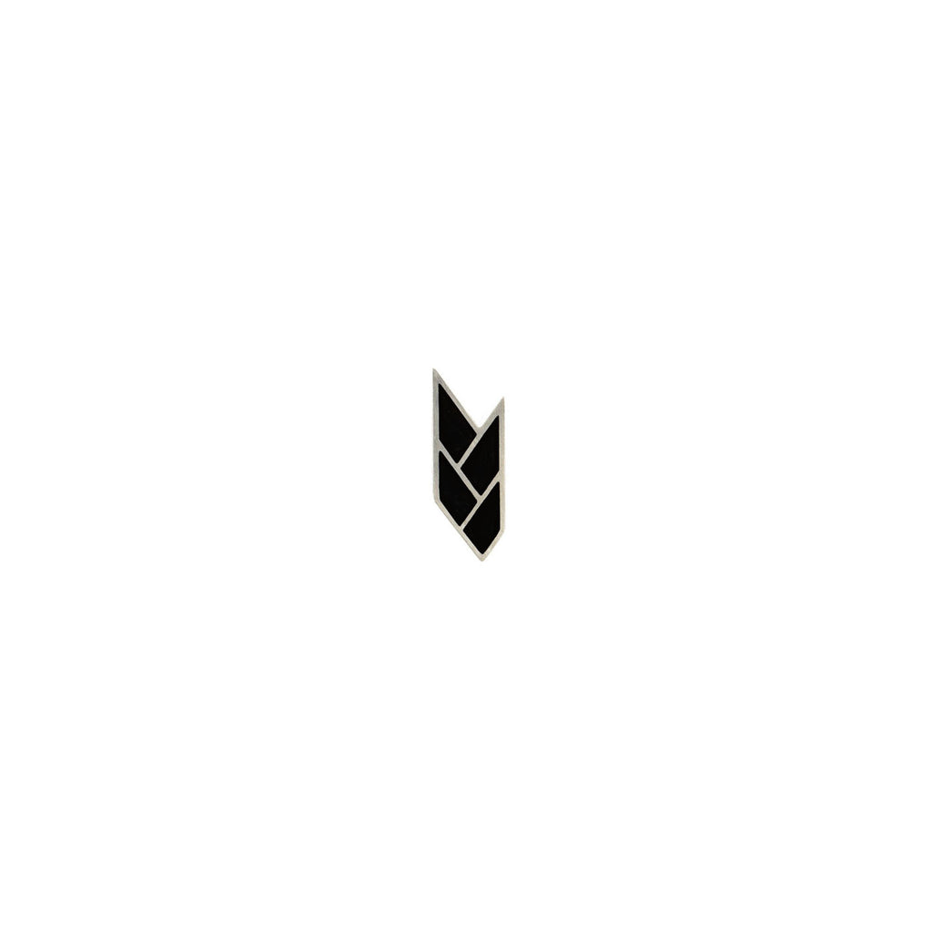 Osiris Stud Single Sterling Silver in Black