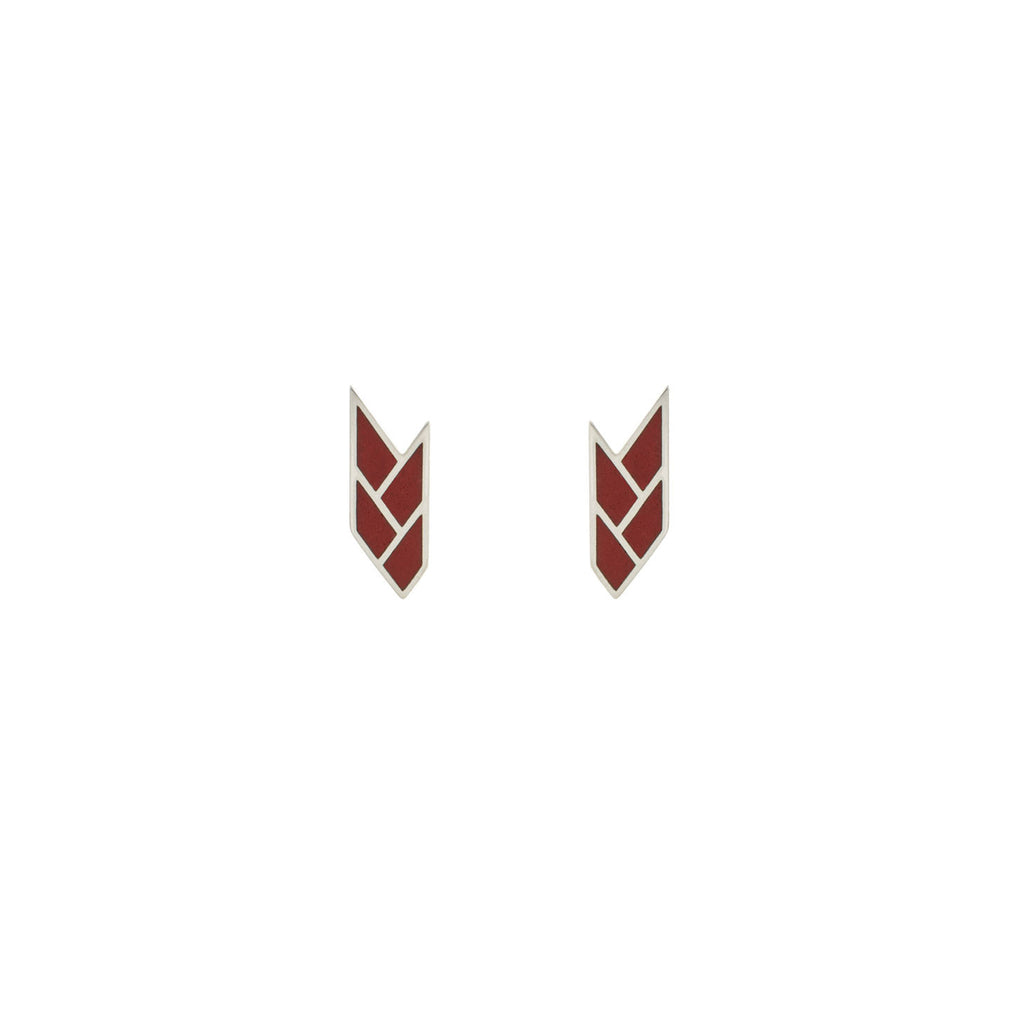 Osiris Stud Sterling Silver in Blood