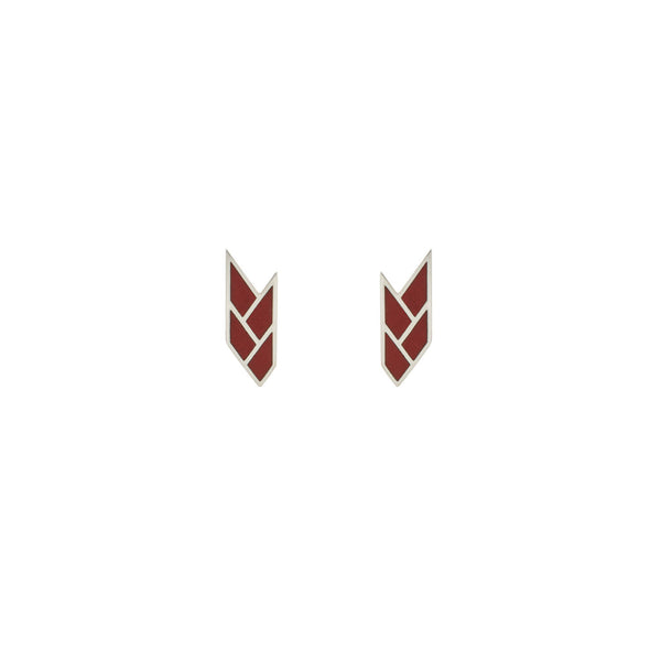 Osiris Stud Sterling Silver in Blood