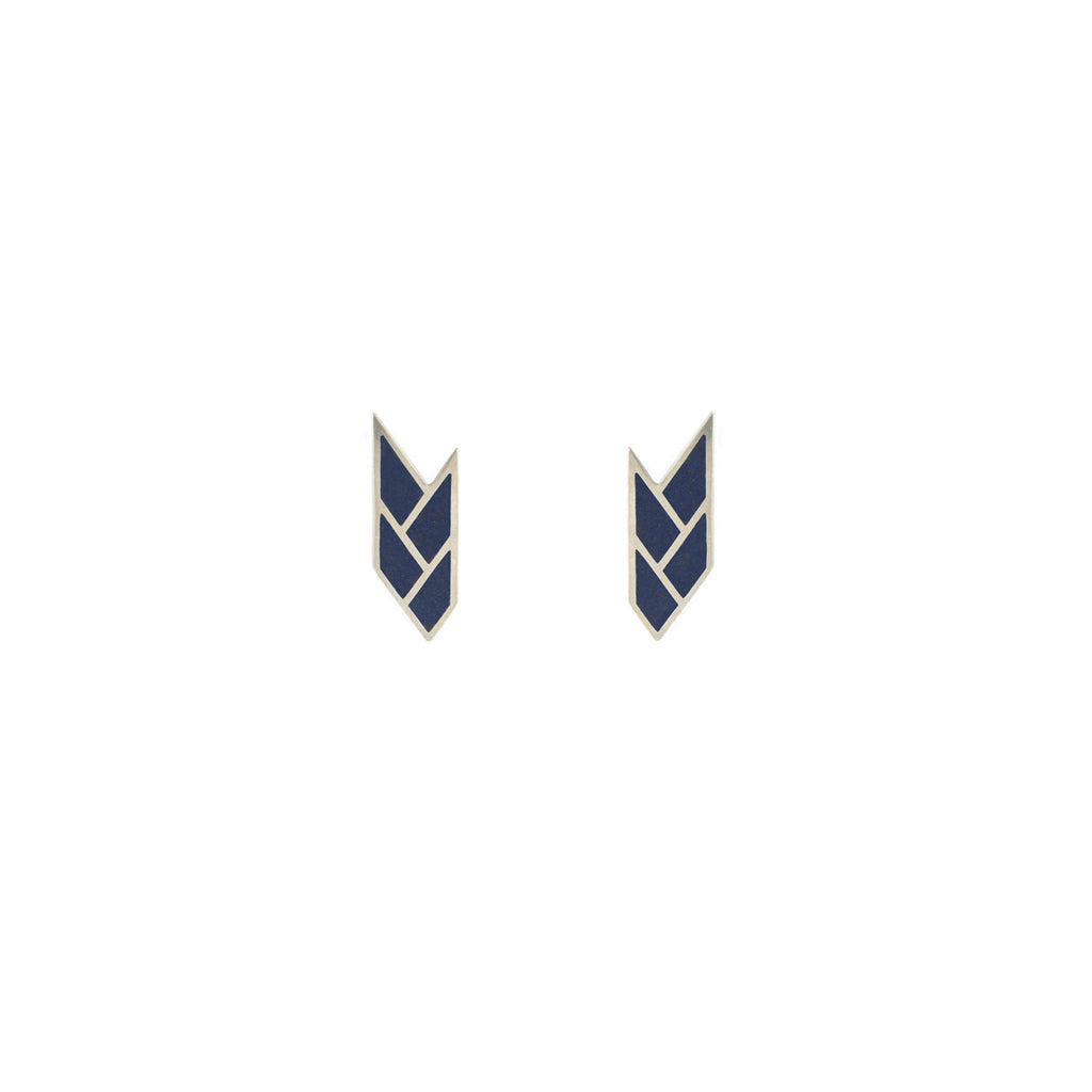 Osiris Stud Sterling Silver in Egyptian Blue
