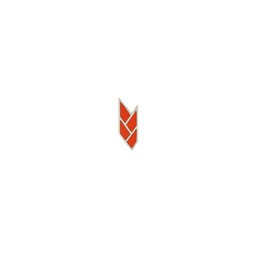 Osiris Stud Single Sterling Silver in Flame