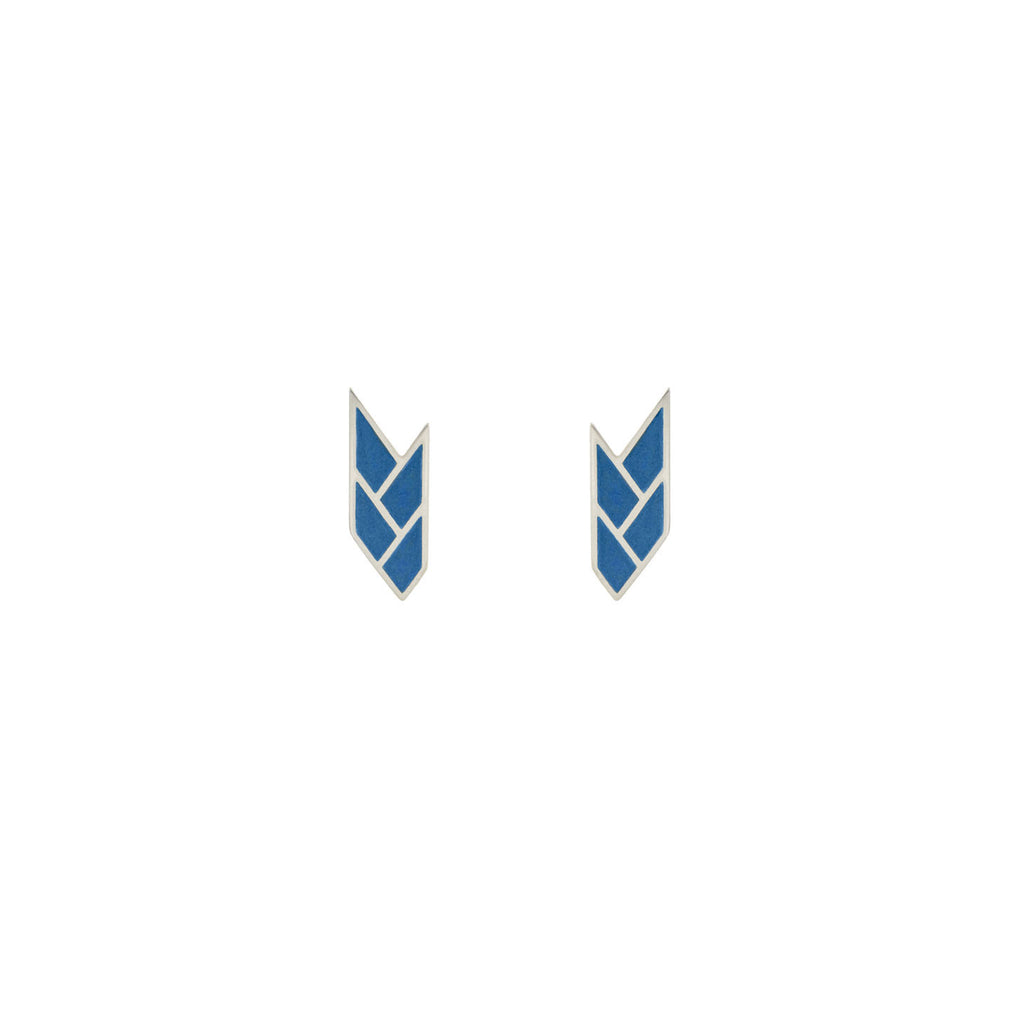 Osiris Stud Sterling Silver in Lapis