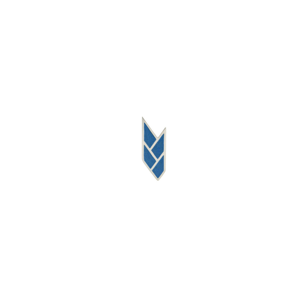 Osiris Stud Single Sterling Silver in Lapis