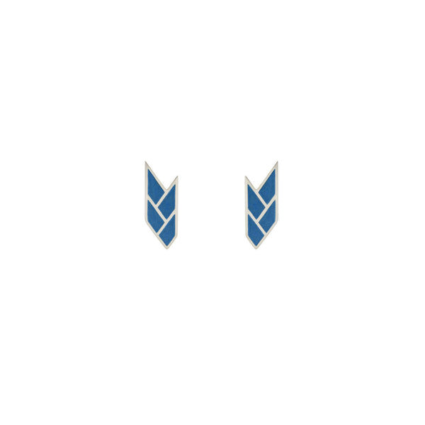 Osiris Stud Sterling Silver in Lapis