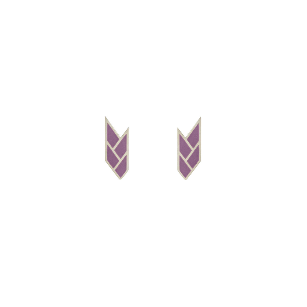 Osiris Stud Sterling Silver in Tyrian