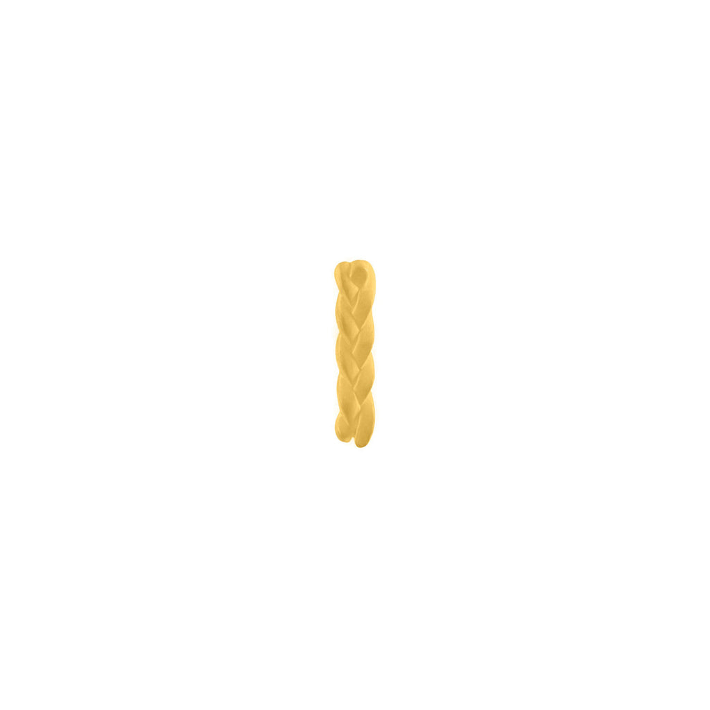 Single Nugget Stud in 18K Yellow Gold Matte