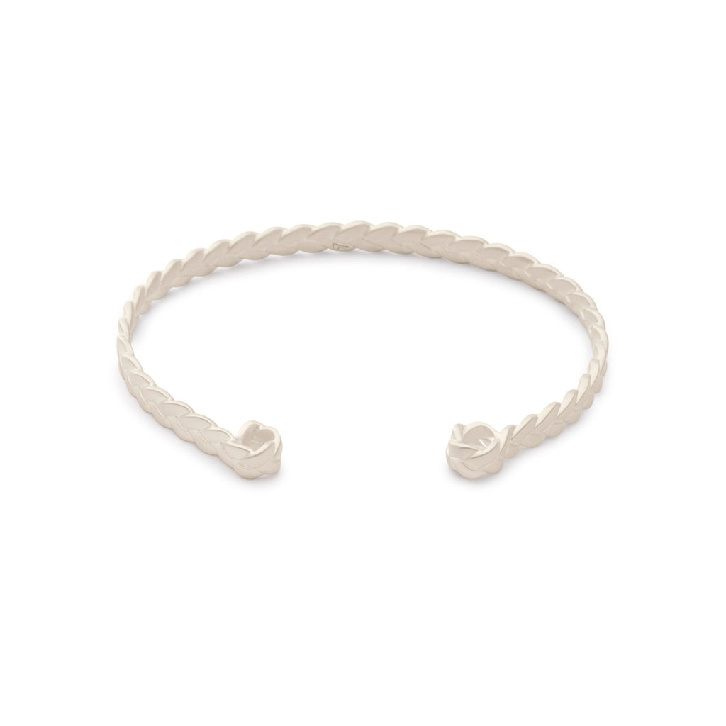 Sterling Silver Classic Plait Cuff in matte finish