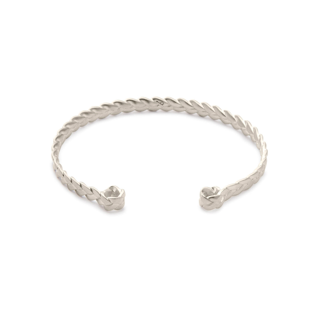 Sterling Silver Classic Plait Cuff in satin polish 